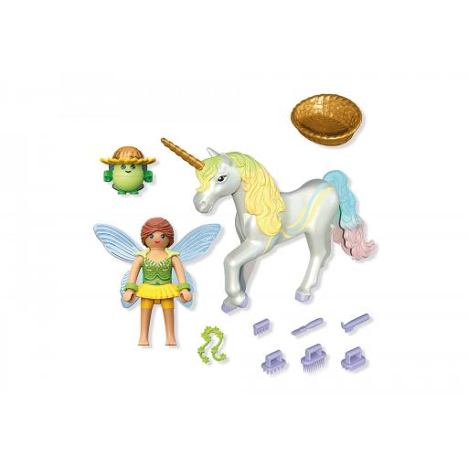 PLAYMOBIL 71840  COLECCIONABLE UNICORNIO RAINBOW FLOWER CON HADA [4]
