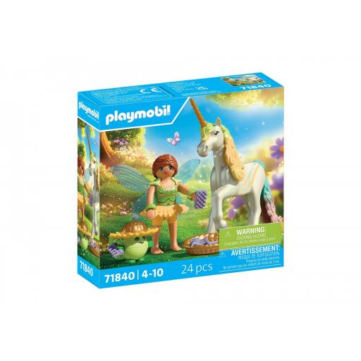 PLAYMOBIL 71840  COLECCIONABLE UNICORNIO RAINBOW FLOWER CON HADA
