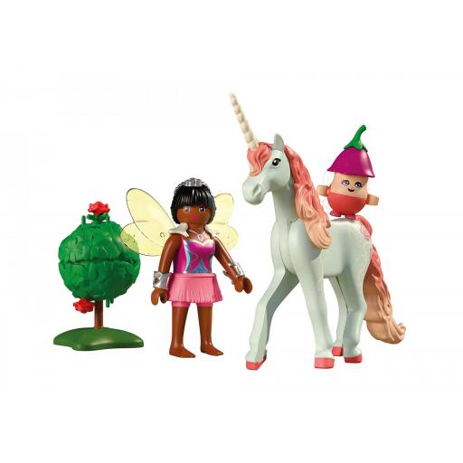 PLAYMOBIL 71841  COLECCIONABLE UNICORNIO SKY ROSE CON HADA [2]