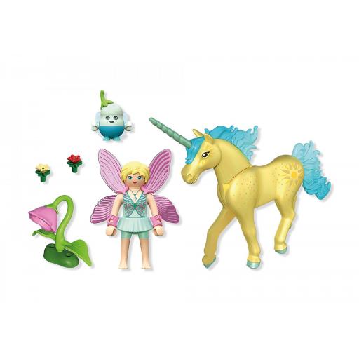PLAYMOBIL 71842 COLECCIONABLE UNICORNIO SUNSHINE BLOSSOM CON HADA [1]