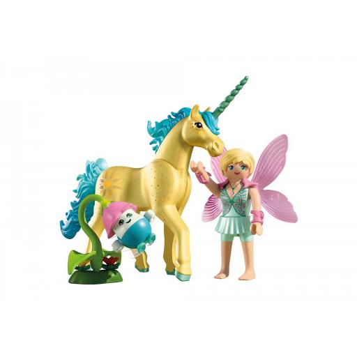 PLAYMOBIL 71842 COLECCIONABLE UNICORNIO SUNSHINE BLOSSOM CON HADA [2]