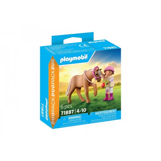 PLAYMOBIL 71887 DUO PACK NIÑA CON PONY