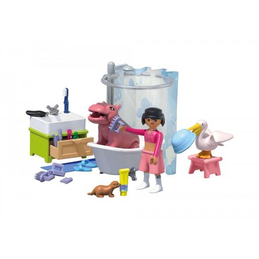 PLAYMOBIL 71850 ANIMALS AND FRIENDS : DIVERTIDO BAÑO DE ANIMALES [2]