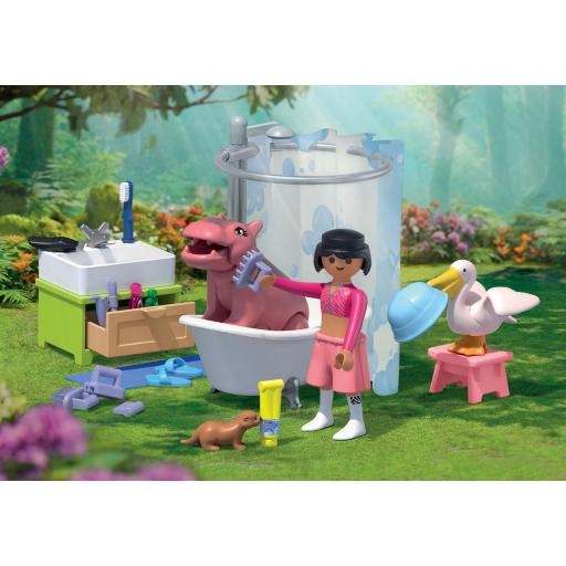 PLAYMOBIL 71850 ANIMALS AND FRIENDS : DIVERTIDO BAÑO DE ANIMALES [3]
