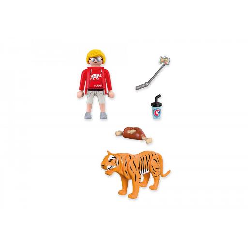 PLAYMOBIL 72089 ZOO: TIGRE Y  VISITANTE [2]