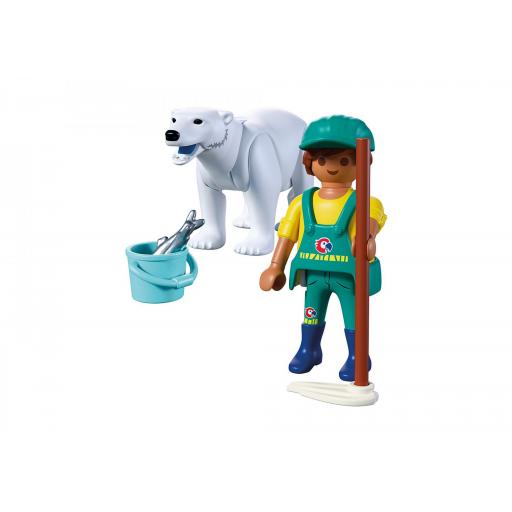 PLAYMOBIL 72090 ZOO: OSO POLAR Y CUIDADOR [1]