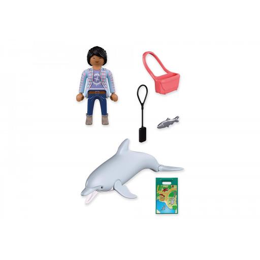 PLAYMOBIL 72091 ZOO: DELFIN Y VISITANTE [2]