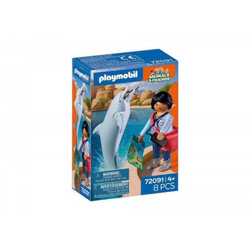 PLAYMOBIL 72091 ZOO: DELFIN Y VISITANTE [0]