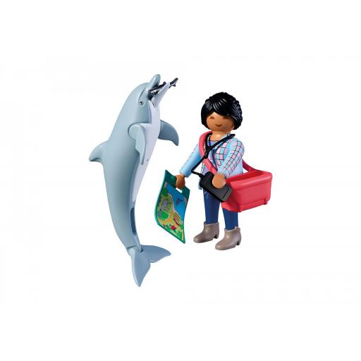 PLAYMOBIL 72091 ZOO: DELFIN Y VISITANTE [1]