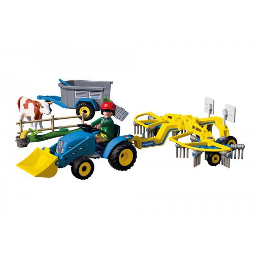 PLAYMOBIL 72163 TRACTOR PEQUEÑO CON HILERADORA DE HENO [1]