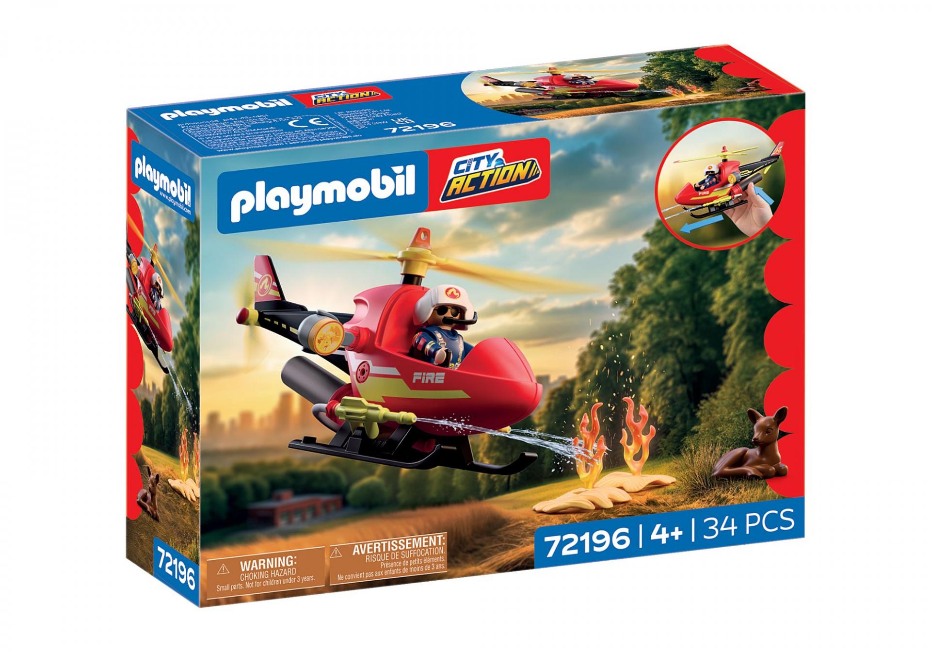 PLAYMOBIL 72196 HELICOPTERO DE BOMBEROS