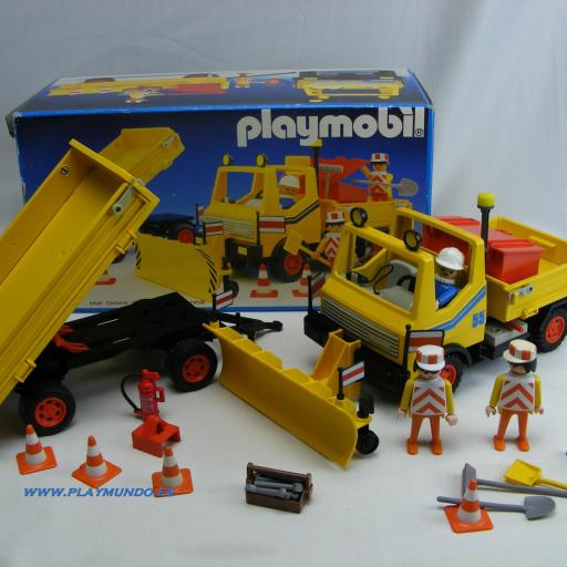 PLAYMOBIL 3454 CAMION DE CONSTRUCCION  (AÑO 1986 - 1992))
