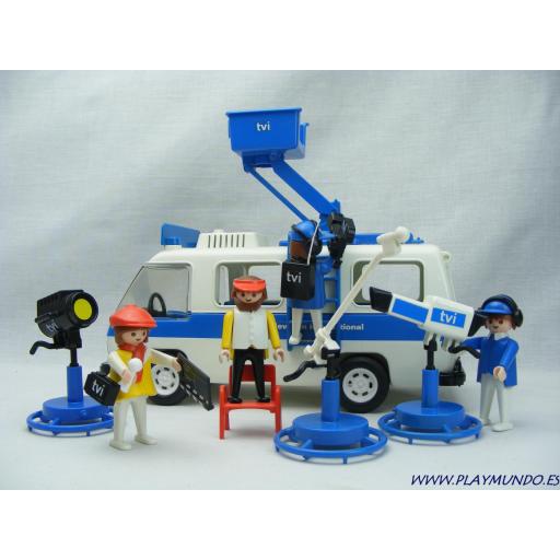 PLAYMOBIL 3468 FURGONETA CON EQUIPO TELEVISION INTERNATIONAL (AÑO 1985 - 1989) [0]