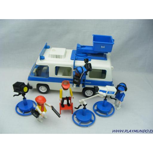 PLAYMOBIL 3468 FURGONETA CON EQUIPO TELEVISION INTERNATIONAL (AÑO 1985 - 1989) [1]