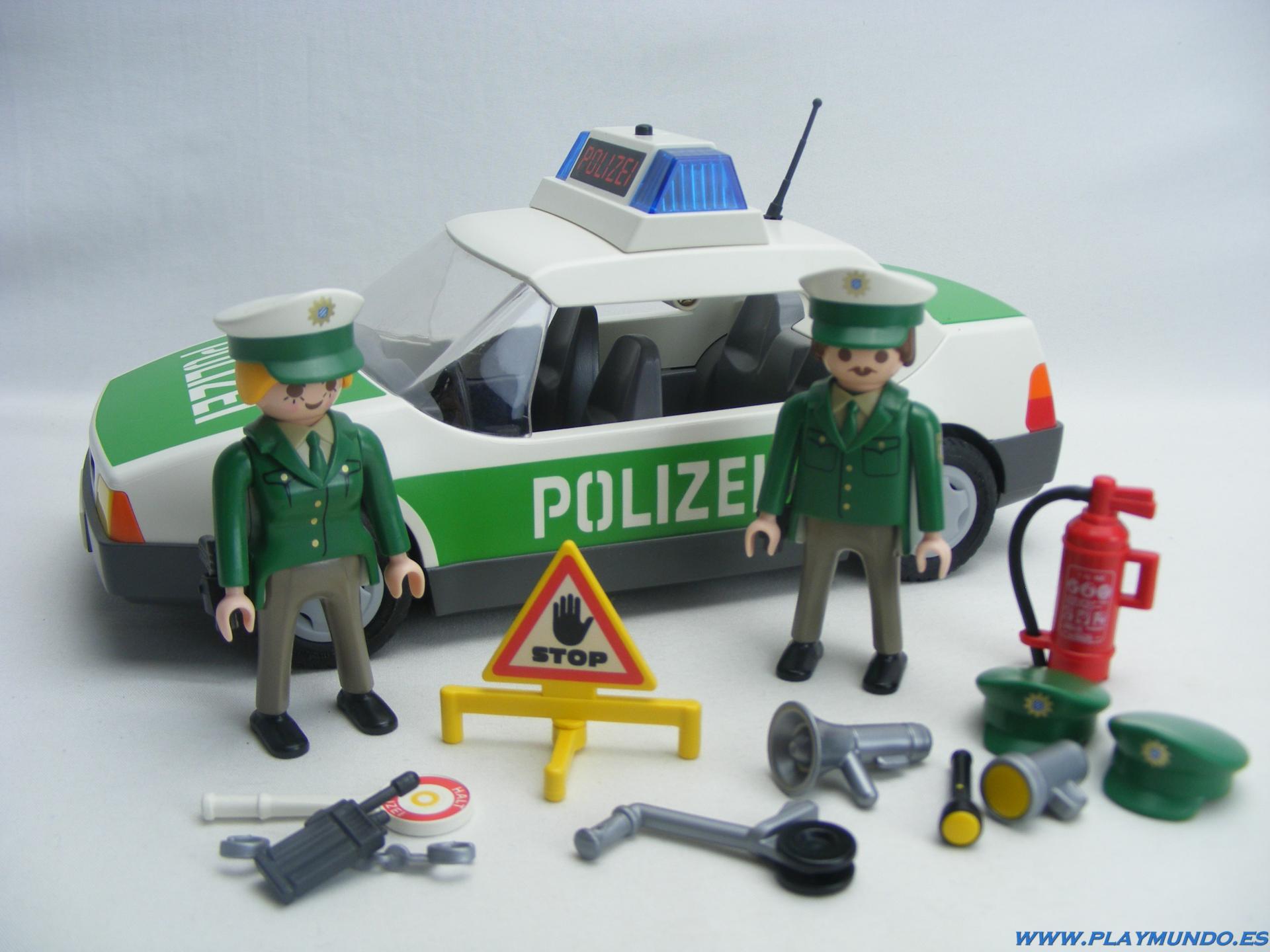 PLAYMOBIL 3903 POLICIA CON COCHE VERSION ALEMANA A O 1997 3003 17 49