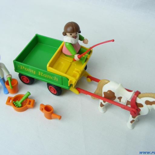 PLAYMOBIL 3713 CARRETA INFANTIL PONY RANCH (AÑO 1992 - 2000) [1]