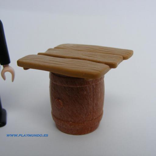 PLAYMOBIL MESA BARRIL MARRON OESTE MEDIEVAL PIRATA [0]