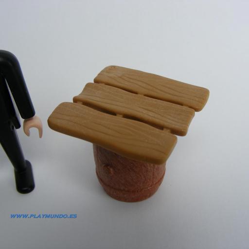PLAYMOBIL MESA BARRIL MARRON OESTE MEDIEVAL PIRATA [1]