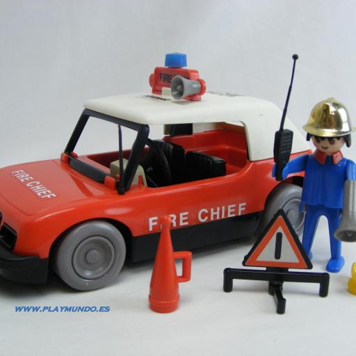 PLAYMOBIL 3216 COCHE DE BOMBEROS - FIRE CHIEF (AÑO 1977 - 1980) [0]