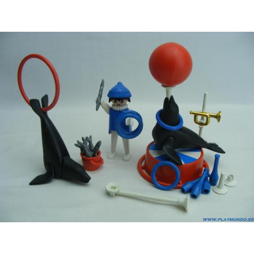 PLAYMOBIL 3518 DOMADOR DE FOCAS CIRCO ACUARIO (AÑO 1979 - 1984) [0]