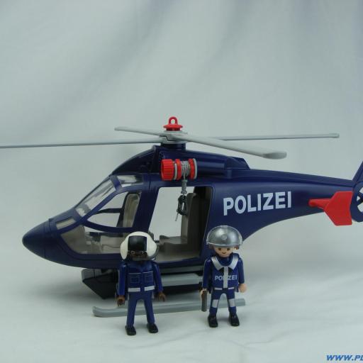 PLAYMOBIL 5178 HELICOPTERO POLICIA ALEMANA CON LINTERNA (AÑO 2012)