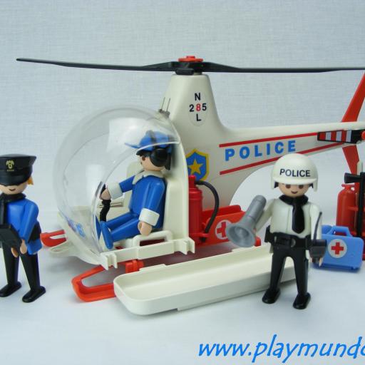 PLAYMOBIL 3144 HELICOPTERO POLICIA (AÑO 1993 - 1996 VERSION 2) [0]