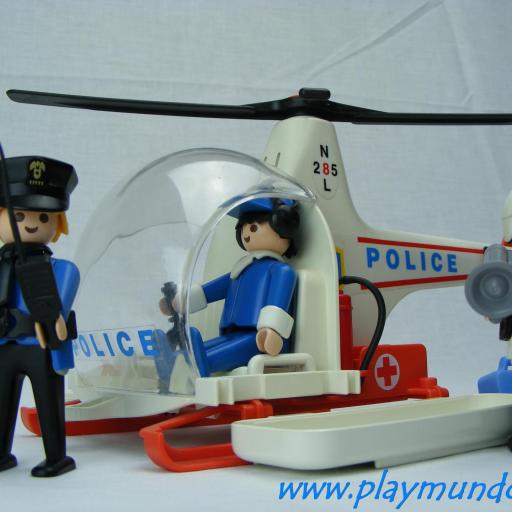 PLAYMOBIL 3144 HELICOPTERO POLICIA (AÑO 1993 - 1996 VERSION 2) [3]
