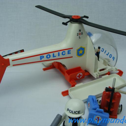 PLAYMOBIL 3144 HELICOPTERO POLICIA (AÑO 1993 - 1996 VERSION 2) [2]