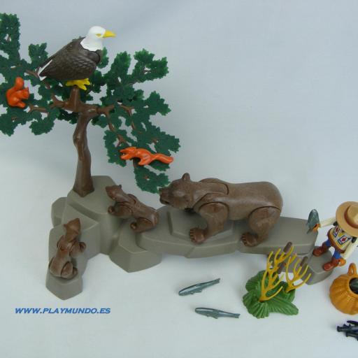 PLAYMOBIL 3830 INDIO CON OSOS (AÑO 1995 - 1997) [0]