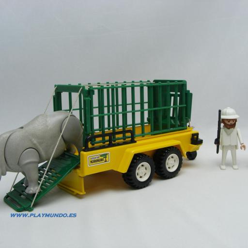 PLAYMOBIL 3529 REMOLQUE RINOCERONTE EXPEDICION NGORONGORO  SABANA (1980 ) [3]