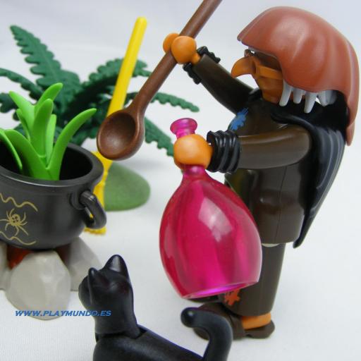 PLAYMOBIL  3838 BRUJA CON CALDERO (AÑO 1995 - 1996) [3]