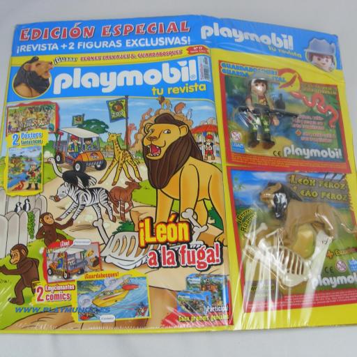 PLAYMOBIL REVISTA BLUE Nº17 LEONES SALVAJES Y GUARDABOSQUES ( DICIEMBRE 2016 EDICION ESPECIAL)