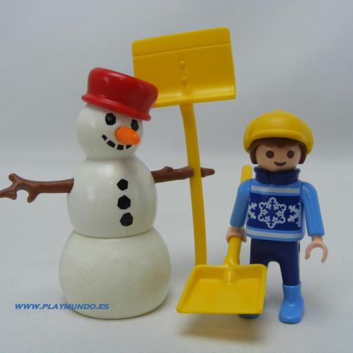 PLAYMOBIL 4680 SPECIAL NIÑO CON MUÑECO DE NIEVE (AÑO 2008) [0]