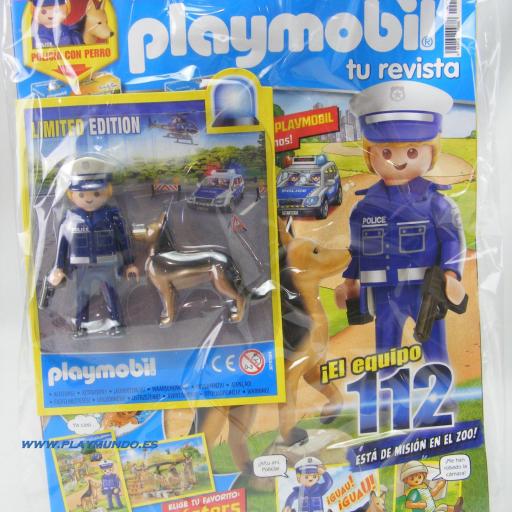 PLAYMOBIL REVISTA BLUE Nº71  POLICIA CON PERRO ( SEPTIEMBRE 2023)