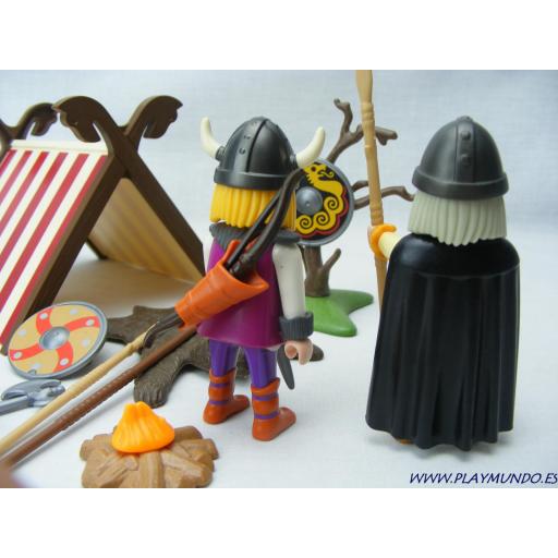 PLAYMOBIL 3157 VIKINGOS CON TIENDA CAMPAMENTO (AÑO 2002 - 2006) [2]