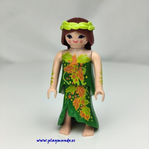 PLAYMOBIL MUJER VESTIDO VERDE MUÑECO CLICK  MOD222 [0]