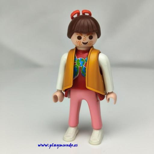 PLAYMOBIL MUJER CHALECO MARRON MUÑECO CLICK  MOD270 [0]