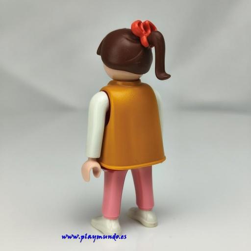 PLAYMOBIL MUJER CHALECO MARRON MUÑECO CLICK  MOD270 [1]