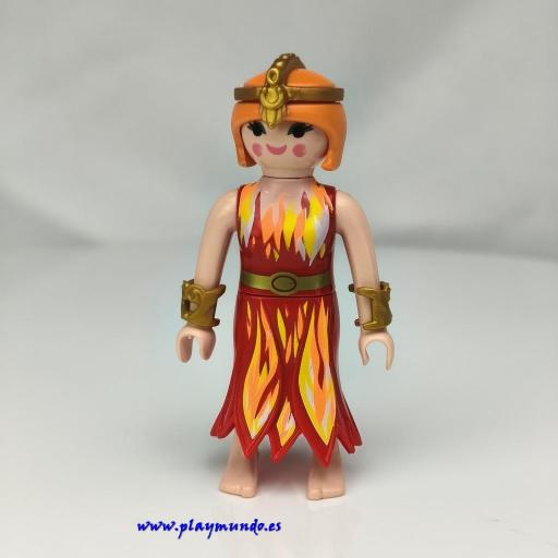 PLAYMOBIL MUJER  VESTIDO FUEGO MUÑECO CLICK  MOD274 [0]