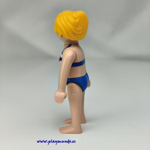 PLAYMOBIL MUJER BAÑADOR AZUL MUÑECO CLICK  MOD276 [1]