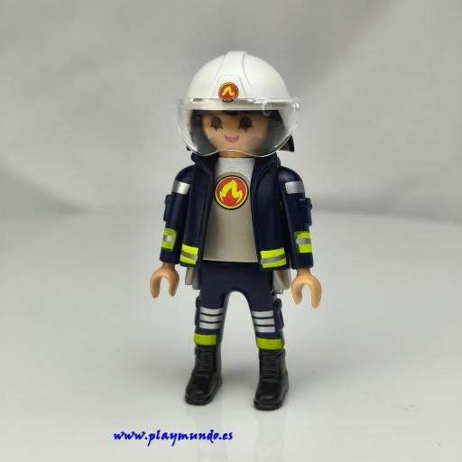 PLAYMOBIL MUÑECO CLICK MUJER BOMBERO OBRAS OTROS  MOD198