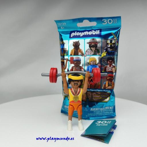 PLAYMOBIL SERIE 30 CHICOS HALTEROFILIA LEVANTADOR DE PESAS [1]