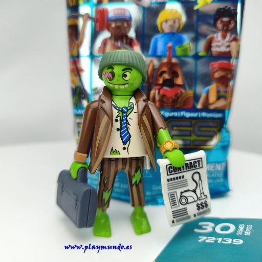 PLAYMOBIL SERIE 30 CHICOS ZOMBI VENDEDOR DE ASPIRADORAS
