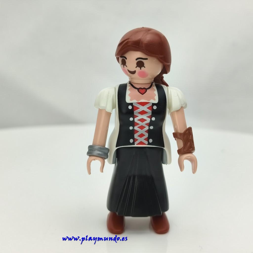 PLAYMOBIL MUJER FALDA NEGRA MUÑECO CLICK MOD278