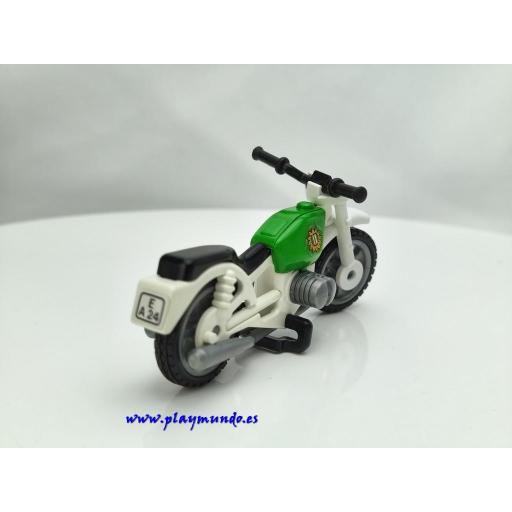 PLAYMOBIL MOTO VERDE BLANCA PRIMERA EPOCA [2]