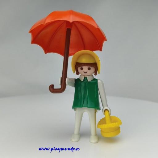 PLAYMOBIL 3345 DAMA OESTE CON PARAGUAS (AÑO 1976 - 1978) [0]