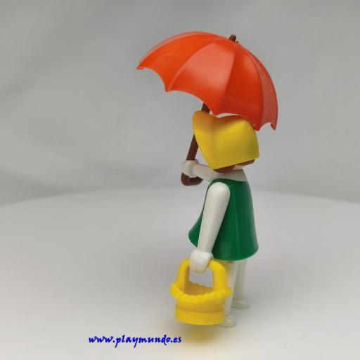 PLAYMOBIL 3345 DAMA OESTE CON PARAGUAS (AÑO 1976 - 1978) [1]