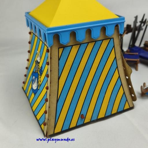 PLAYMOBIL 3654 CABALLERO CISNE CON TIENDA DEL TORNEO (AÑO 1993) (LEER DESCRIPCION) [4]