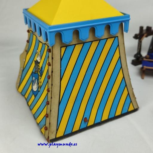PLAYMOBIL 3654 CABALLERO CISNE CON TIENDA DEL TORNEO (AÑO 1993) (LEER DESCRIPCION) [2]