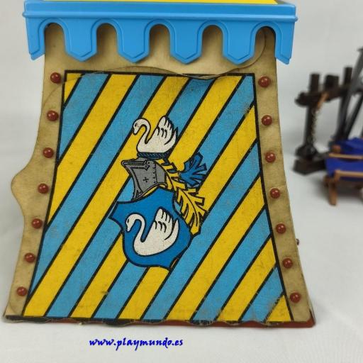 PLAYMOBIL 3654 CABALLERO CISNE CON TIENDA DEL TORNEO (AÑO 1993) (LEER DESCRIPCION) [1]